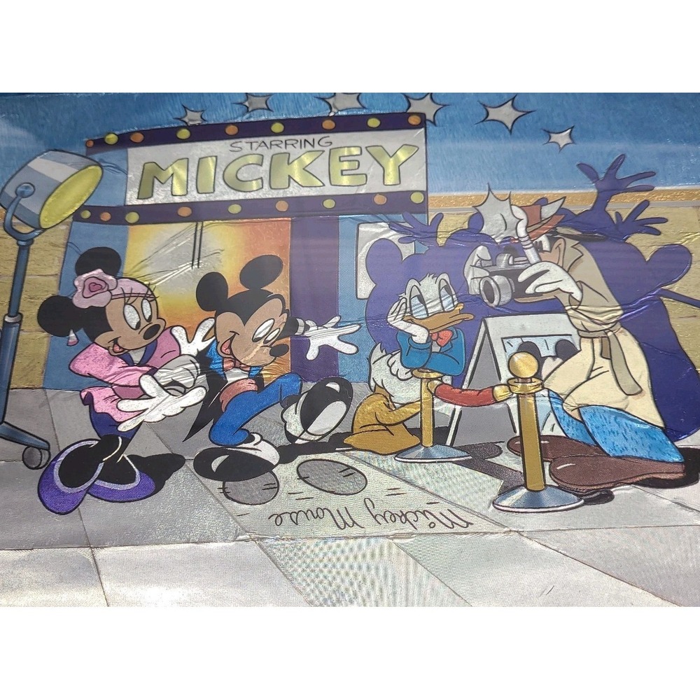 Vintage Disney Dufex Foil Portrait 8x10 Mickey Minnie Donald Goofy Walk of Fame - Picture 4 of 4